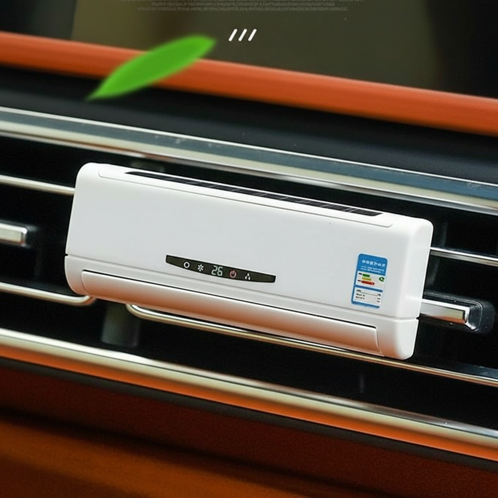 Mini AC Style Solar Car Air Freshener – Aromatherapy Diffuser for a Luxurious Ride