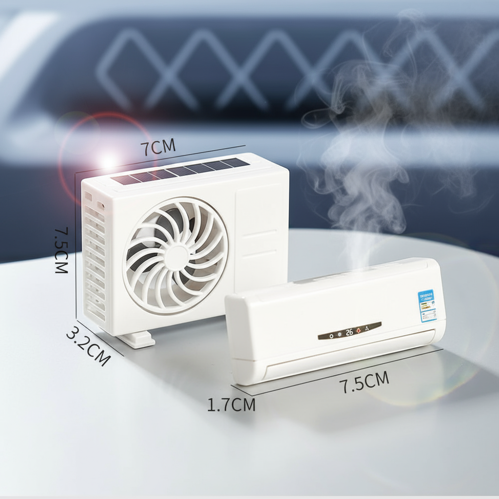 Mini AC Style Solar Car Air Freshener – Aromatherapy Diffuser for a Luxurious Ride