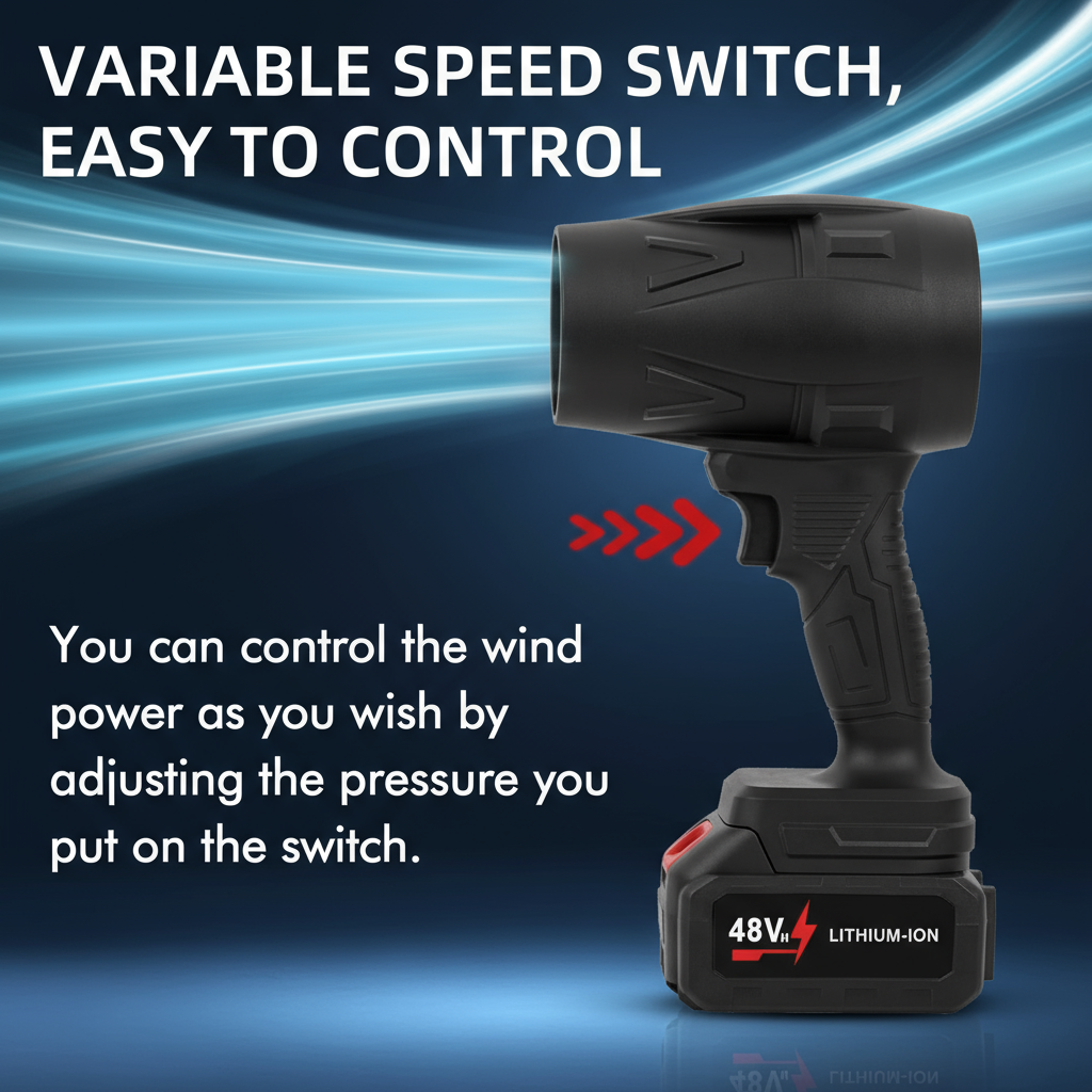 Cordless Electric Turbo Jet Blower – Rechargeable, Lightweight & Powerful Air Gun