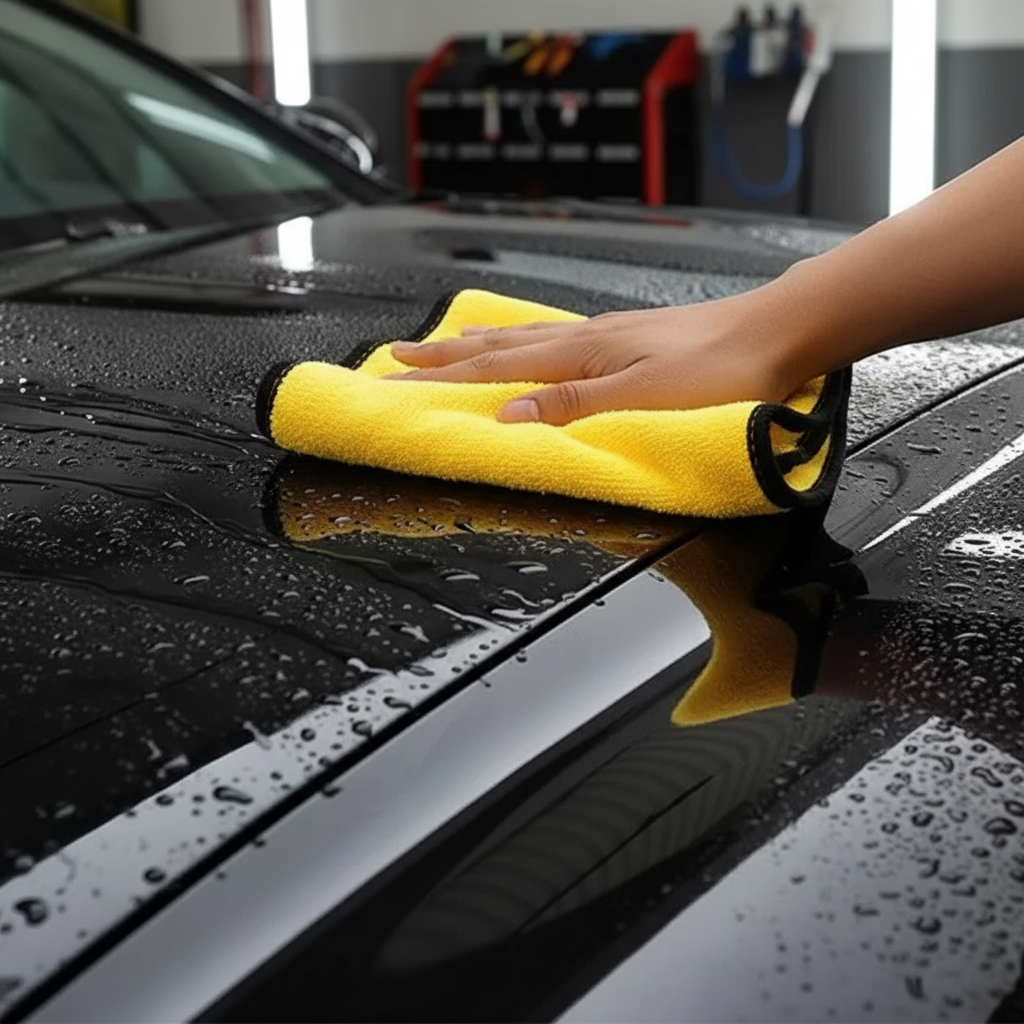 Double-Sided Microfiber Car Cleaning Towels – Ultra Absorbent & Scratch-Free (2 Pcs Set)