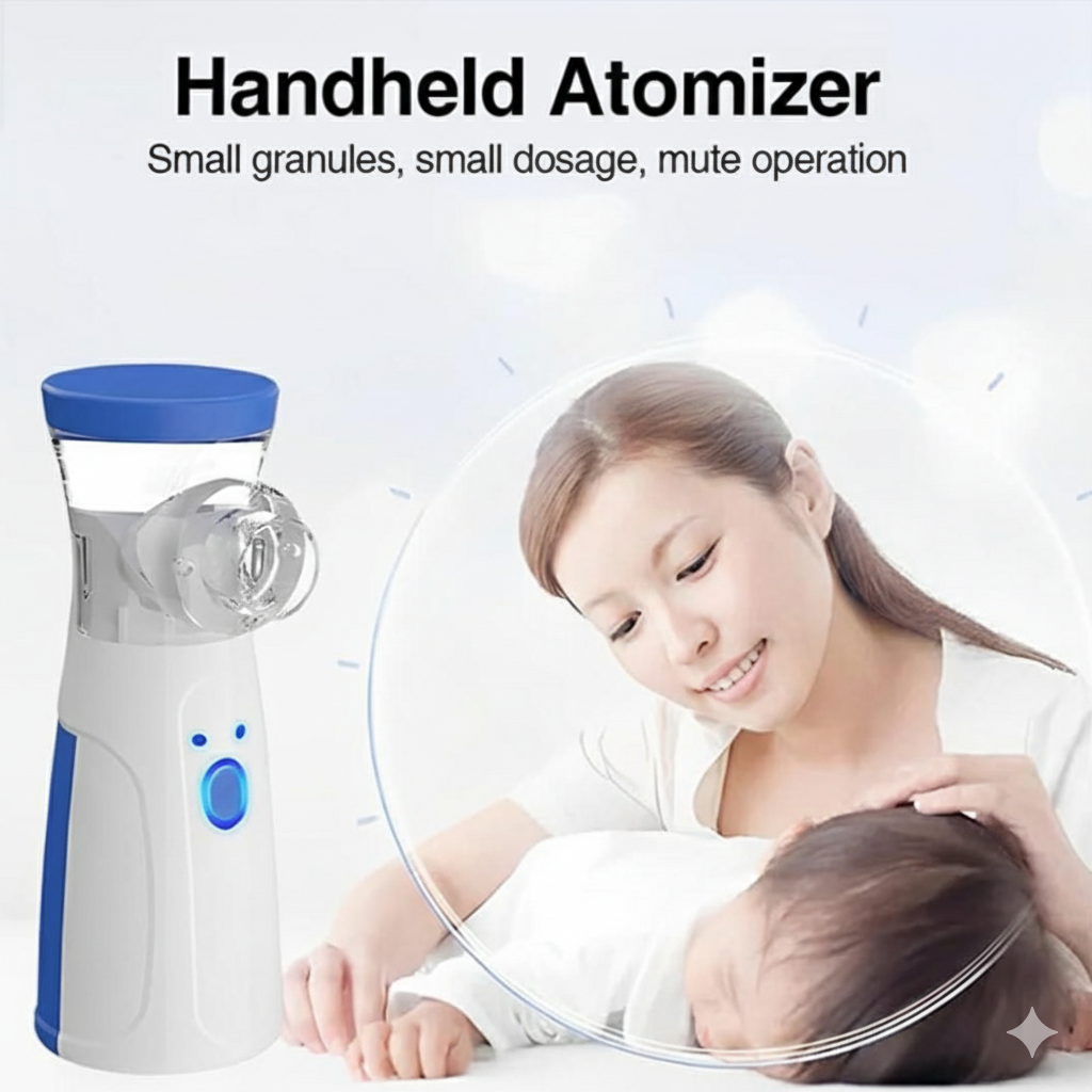 Rechargeable Ultrasonic Nebulizer – Compact Mesh Inhaler for Breathing Relief