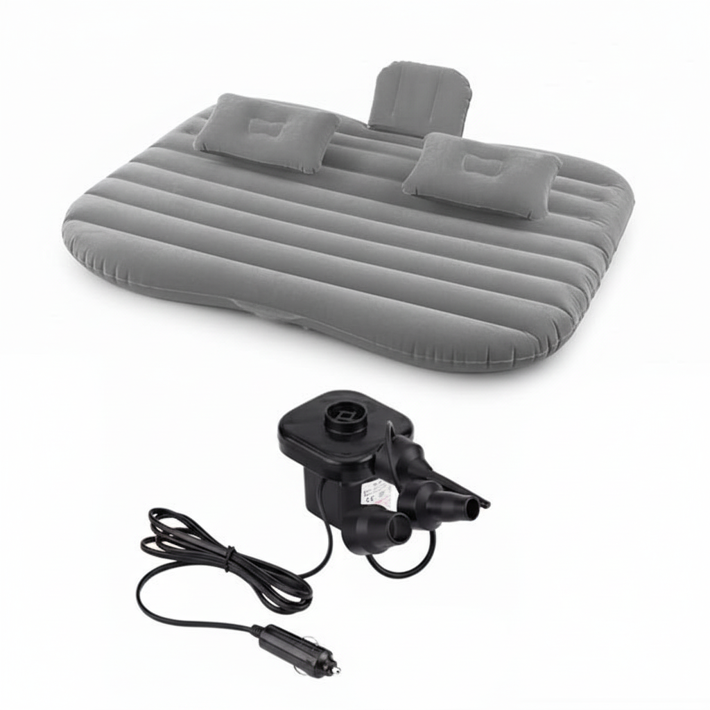 Car Travel Bed Mattress with 2 Inflatable Air Pillows – Portable & Comfortable