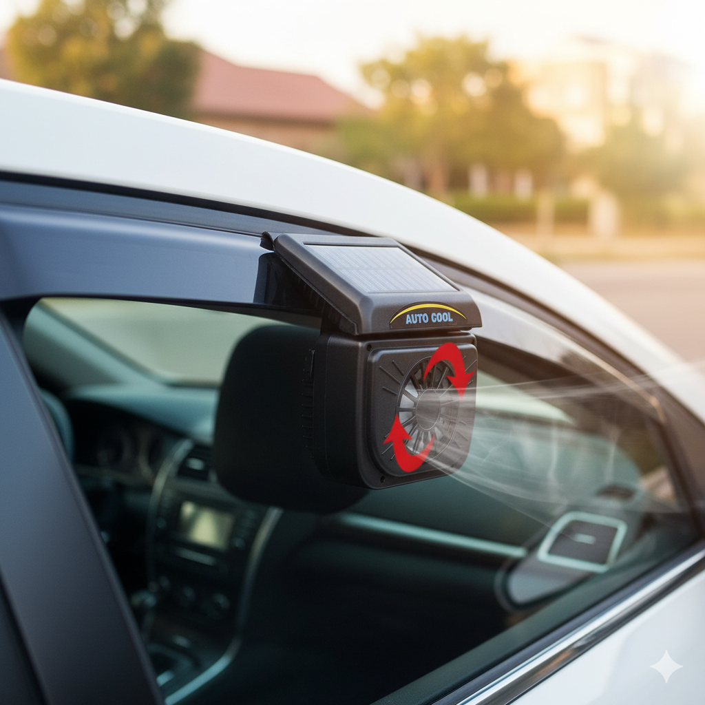 Solar Sun Power Car Auto Air Vent Cool Fan