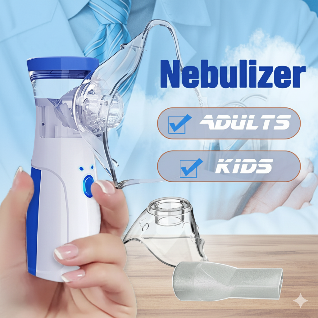 Rechargeable Ultrasonic Nebulizer – Compact Mesh Inhaler for Breathing Relief
