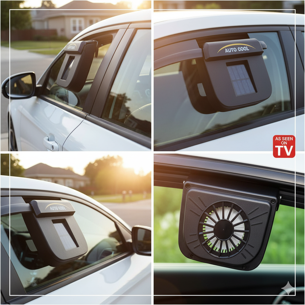 Solar Sun Power Car Auto Air Vent Cool Fan