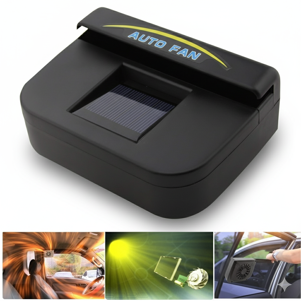 Solar Sun Power Car Auto Air Vent Cool Fan