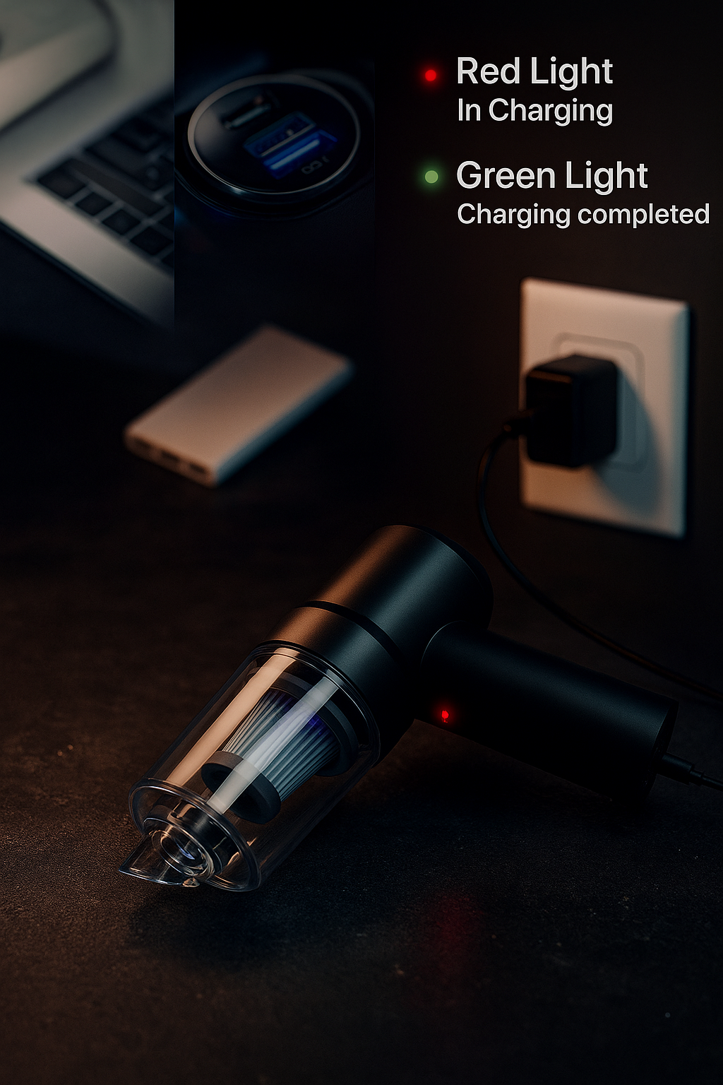 2-in-1 Vacuum Cleaner with Powerful Dust Collection System